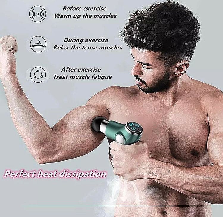 Deep Tissue Handheld Massage Gun With Four Different Heads, USB Charging Gun Massager With 6 Speed Levels Deep Tissue Handheld Massage Gun With Four Different Heads, USB Charging Gun Massager With 6 Speed Levels